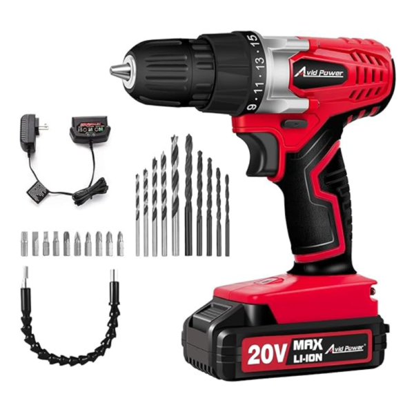 AVID POWER 20V MAX Lithium lon Cordless Drill Set
