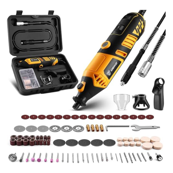 Rotary Tool Kit: DEKOPRO Power Hand Rotary Tools Mini for Wood/Metal