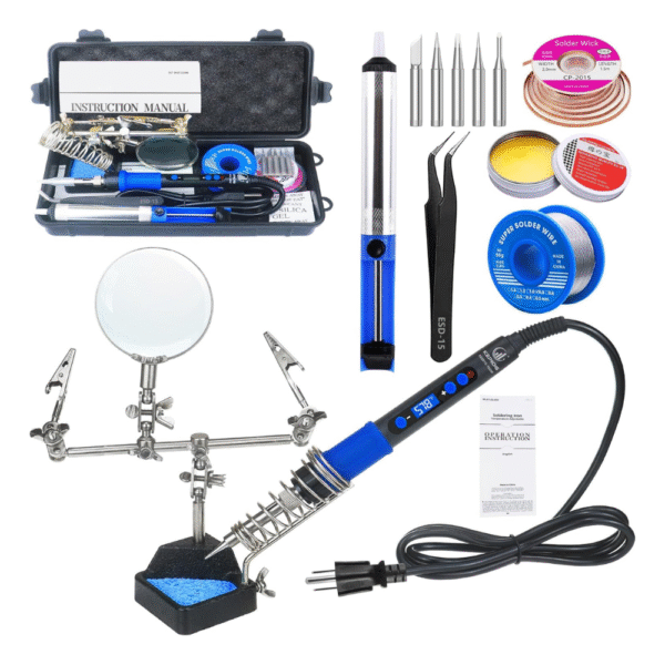 KEPIOG Soldering Iron Kit, High Power 100W Soldering Iron Fast Heating